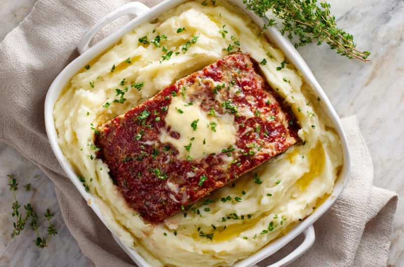 Hearty Meatloaf with Mashed Potatoes and Gravy A Classic Combo