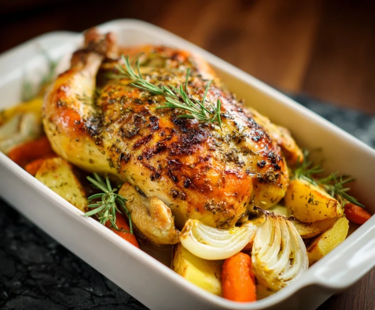 Juicy Roast Chicken with Vegetables