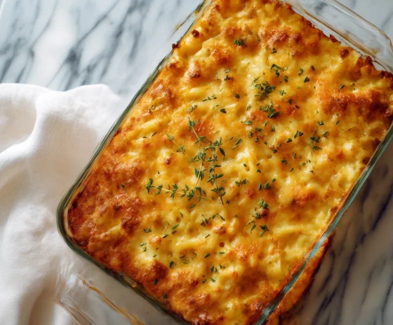 Cheesy Mac and Cheese Meatloaf Casserole