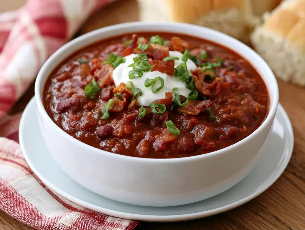 Chili with Bacon That Everyone Will Want Seconds Of