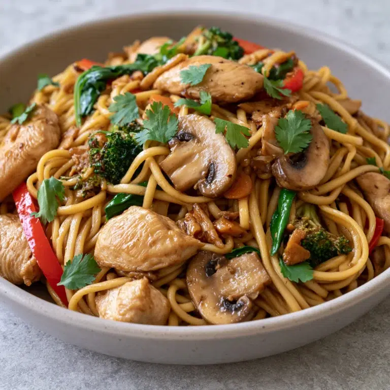 Savory Chicken Stir Fry with Noodles Recipe