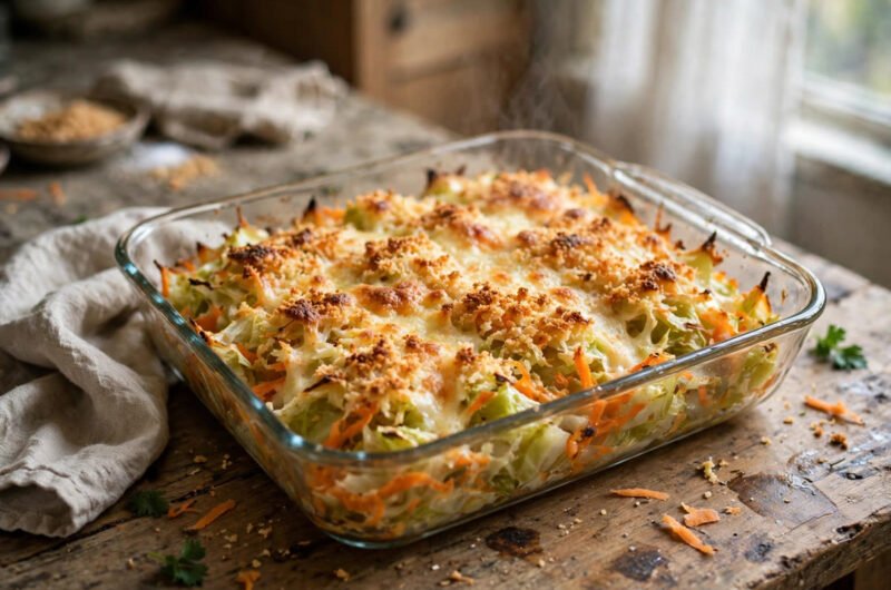 Savory Cabbage and Carrot Bake
